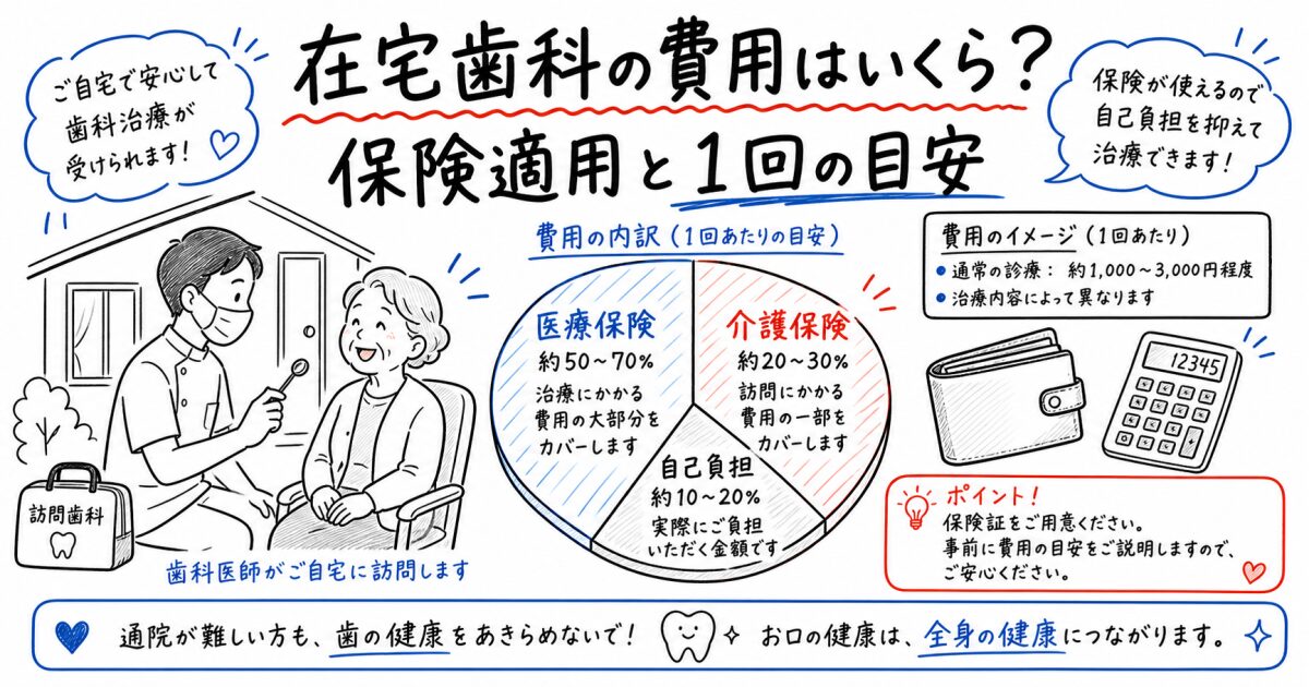 在宅歯科の費用はいくら?保険適用・介護保険の併用と1回の目安