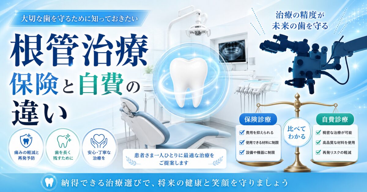 根管治療の再発で悩む方へ！保険と自費の違いと後悔しない選び方