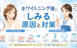 歯を白くする施術後にしみる？知覚過敏の期間と痛みを防ぐ対策