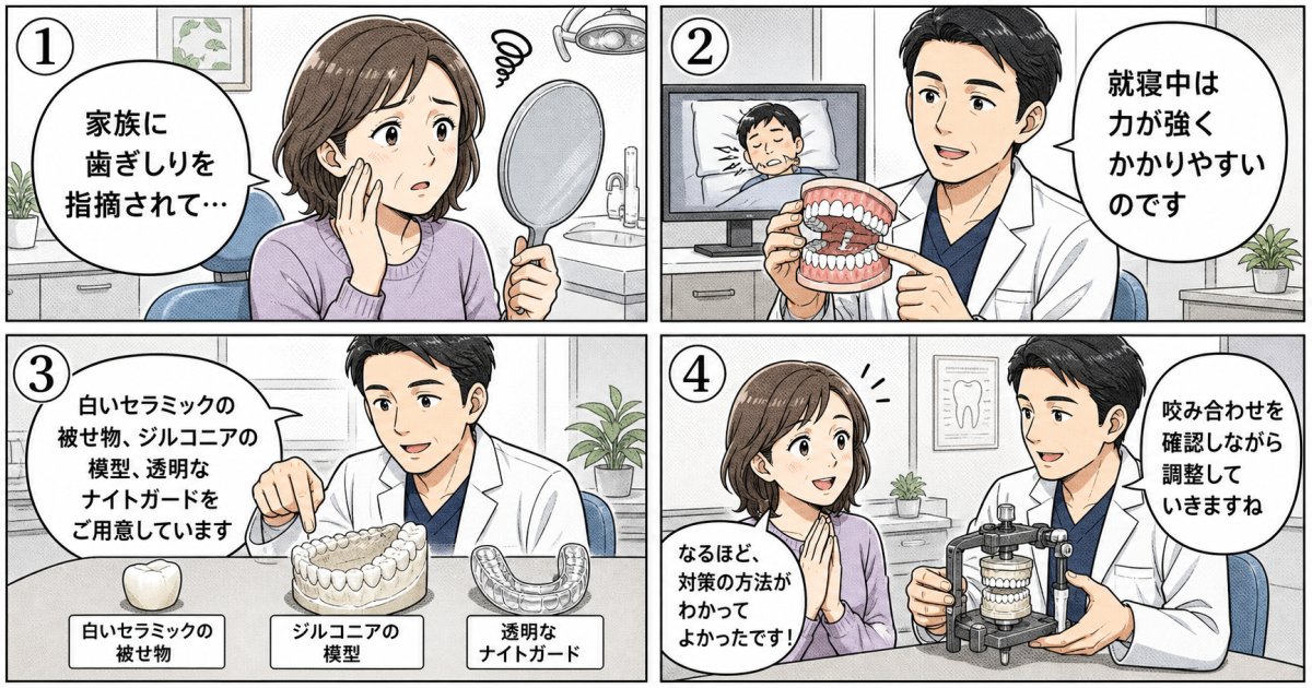 歯ぎしりでもセラミックは選べる?破損リスクを抑える3つの対策