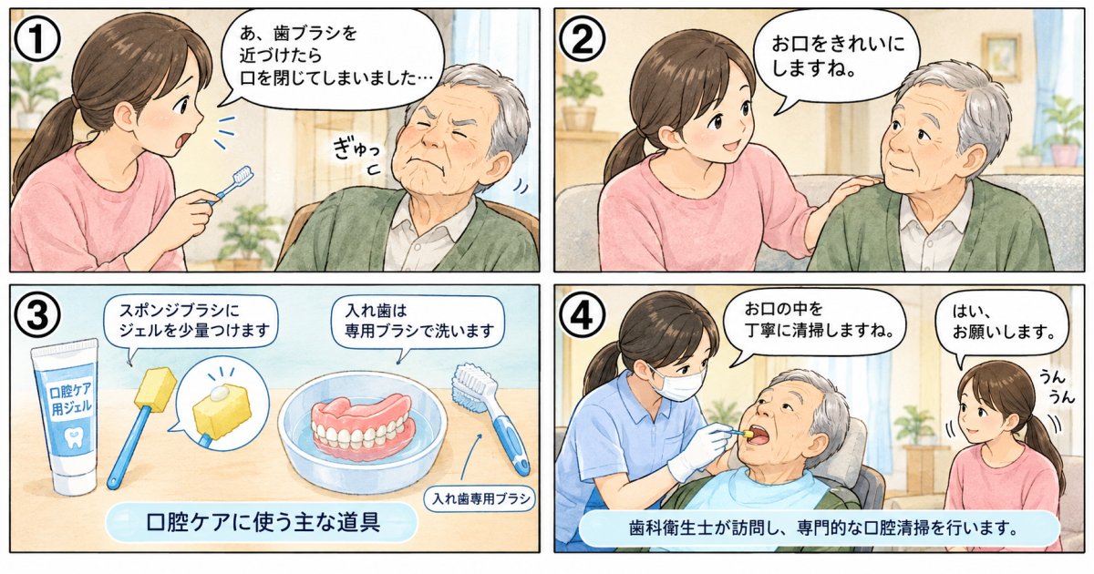 歯みがきを嫌がる親への無理のない口腔ケアの工夫