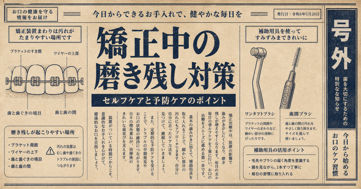 ブラケット矯正の磨き残し対策!むし歯を防ぎ治療遅延を避ける方法