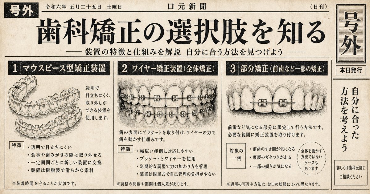 30代40代の大人の歯並び治療で選ばれる目立ちにくい3つの方法